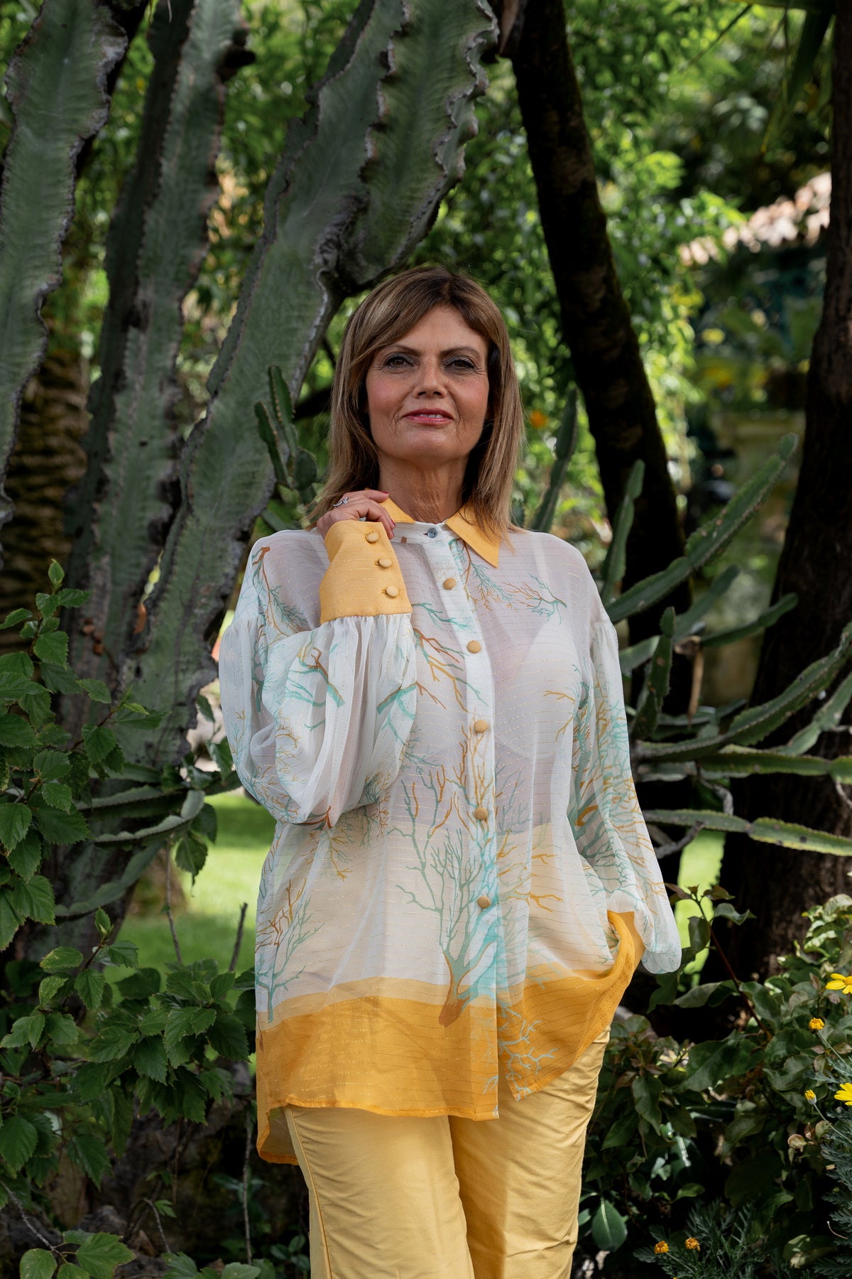 Camicia Ale in Chiffon di Seta