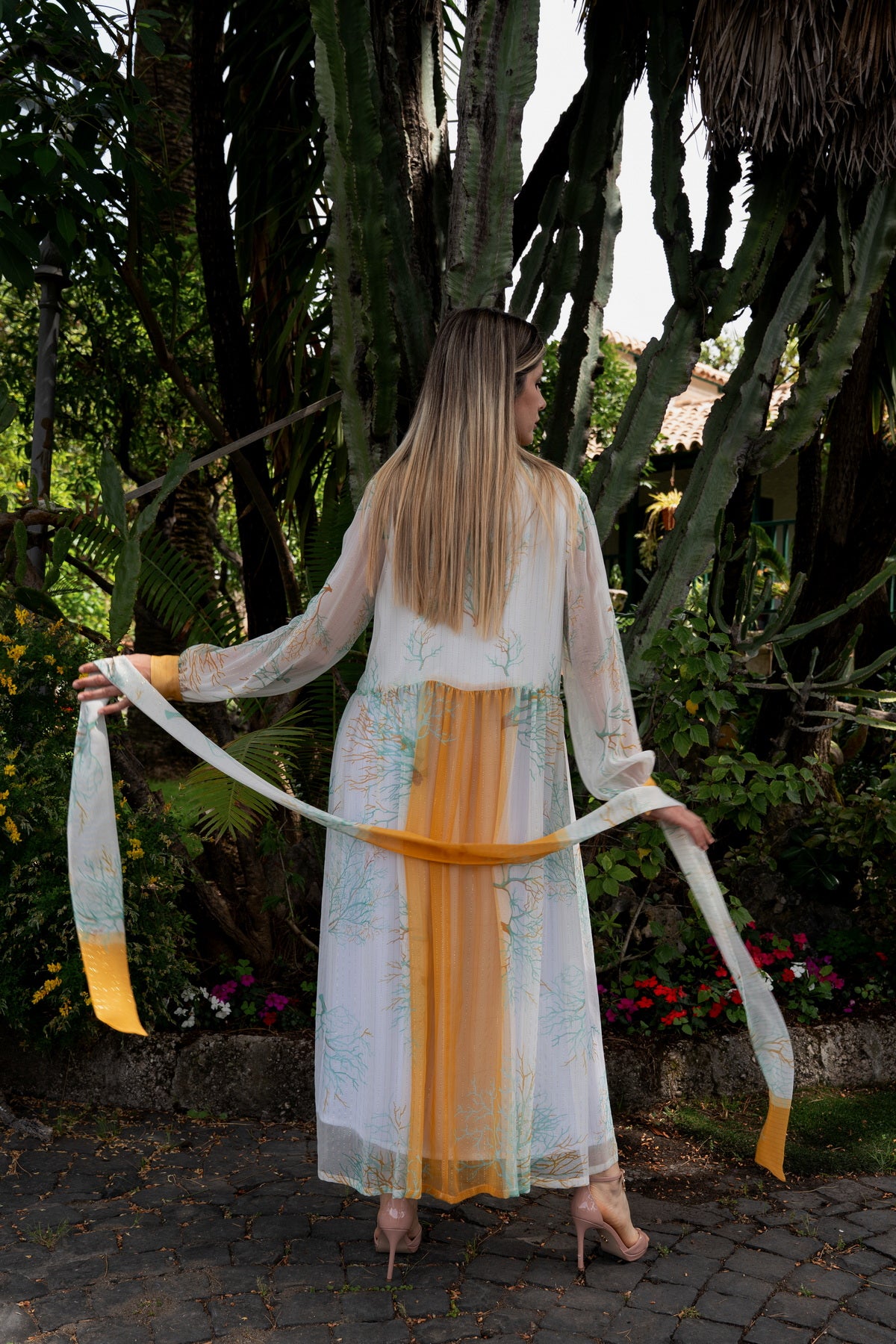 Abito Sofia in chiffon di seta 