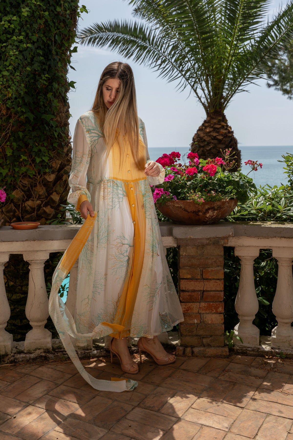 Abito Sofia in chiffon di seta 