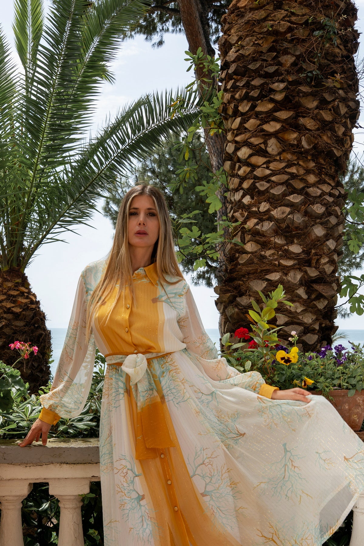 Abito Sofia in chiffon di seta 