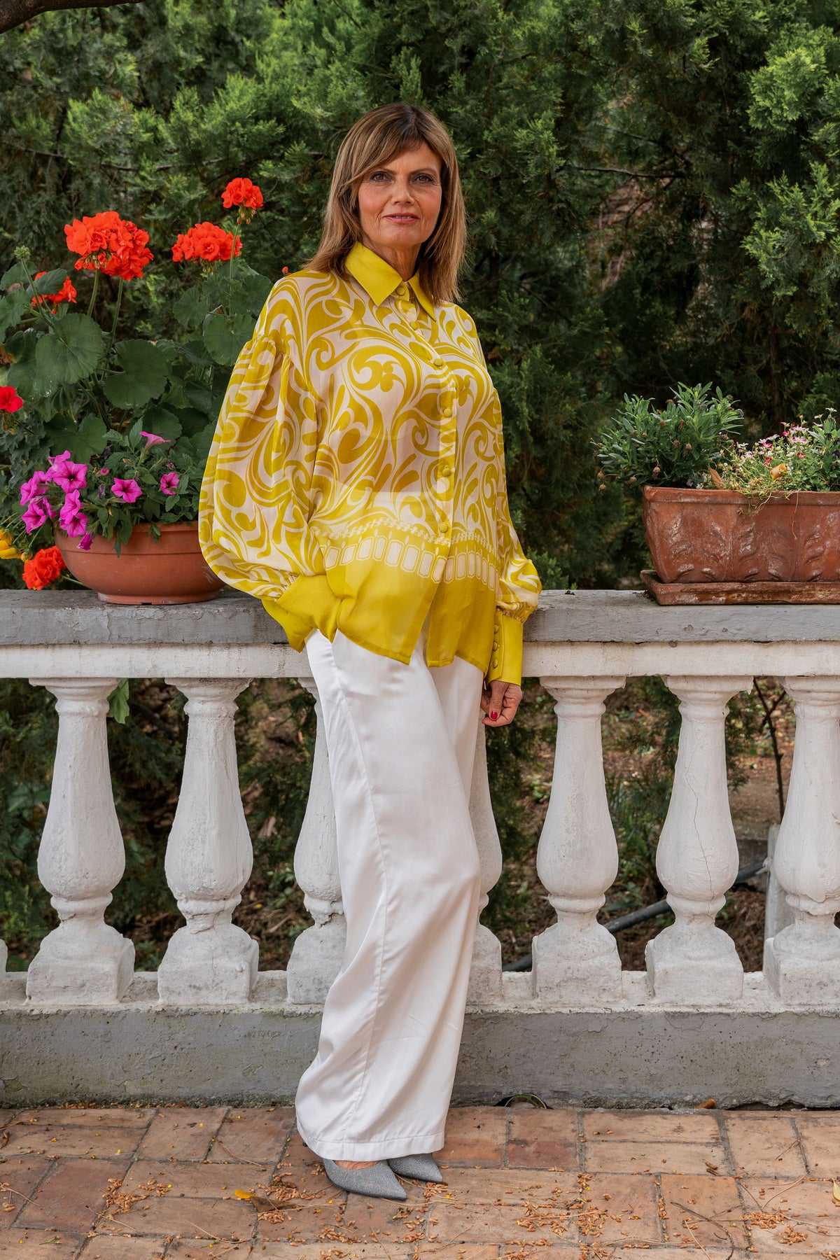 Camicia Ale in Chiffon di Seta