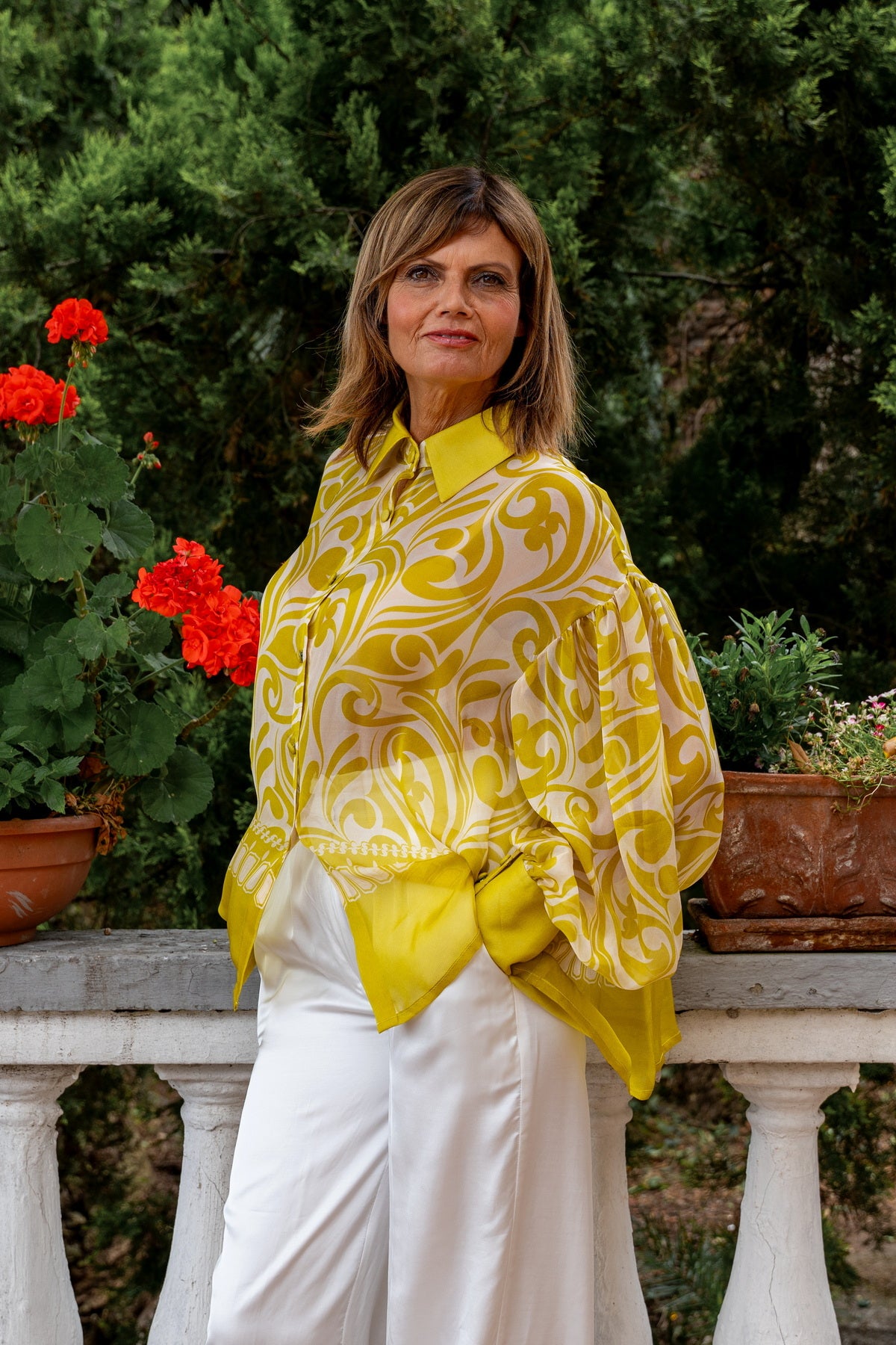 Camicia Ale in Chiffon di Seta