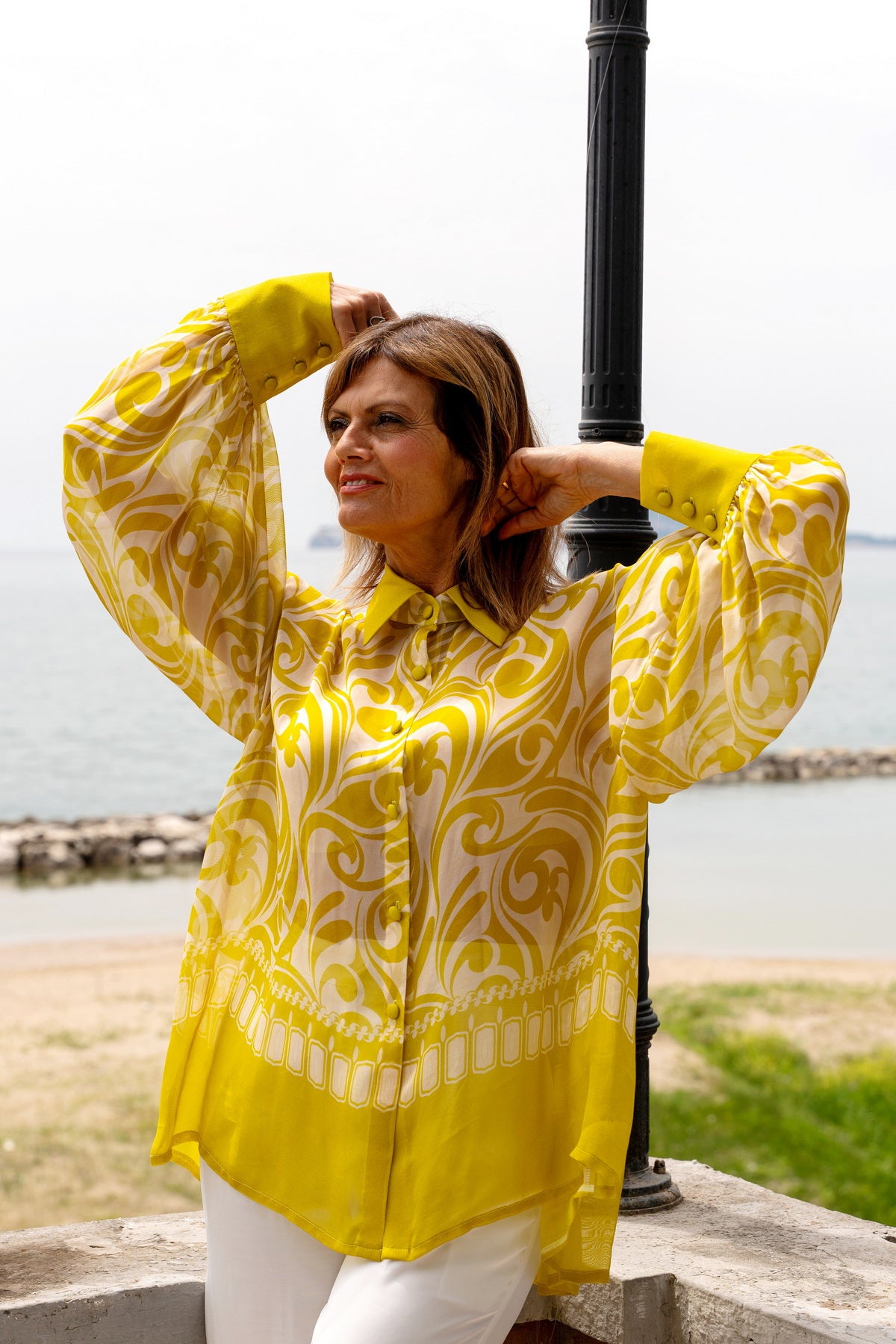 Camicia Ale in Chiffon di Seta