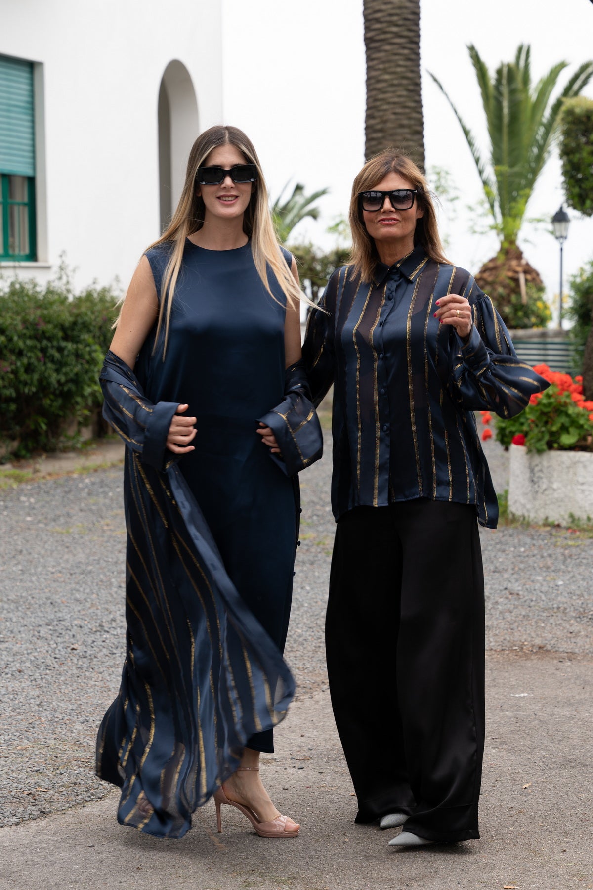 Camicia Ale in Raso di Seta blu
