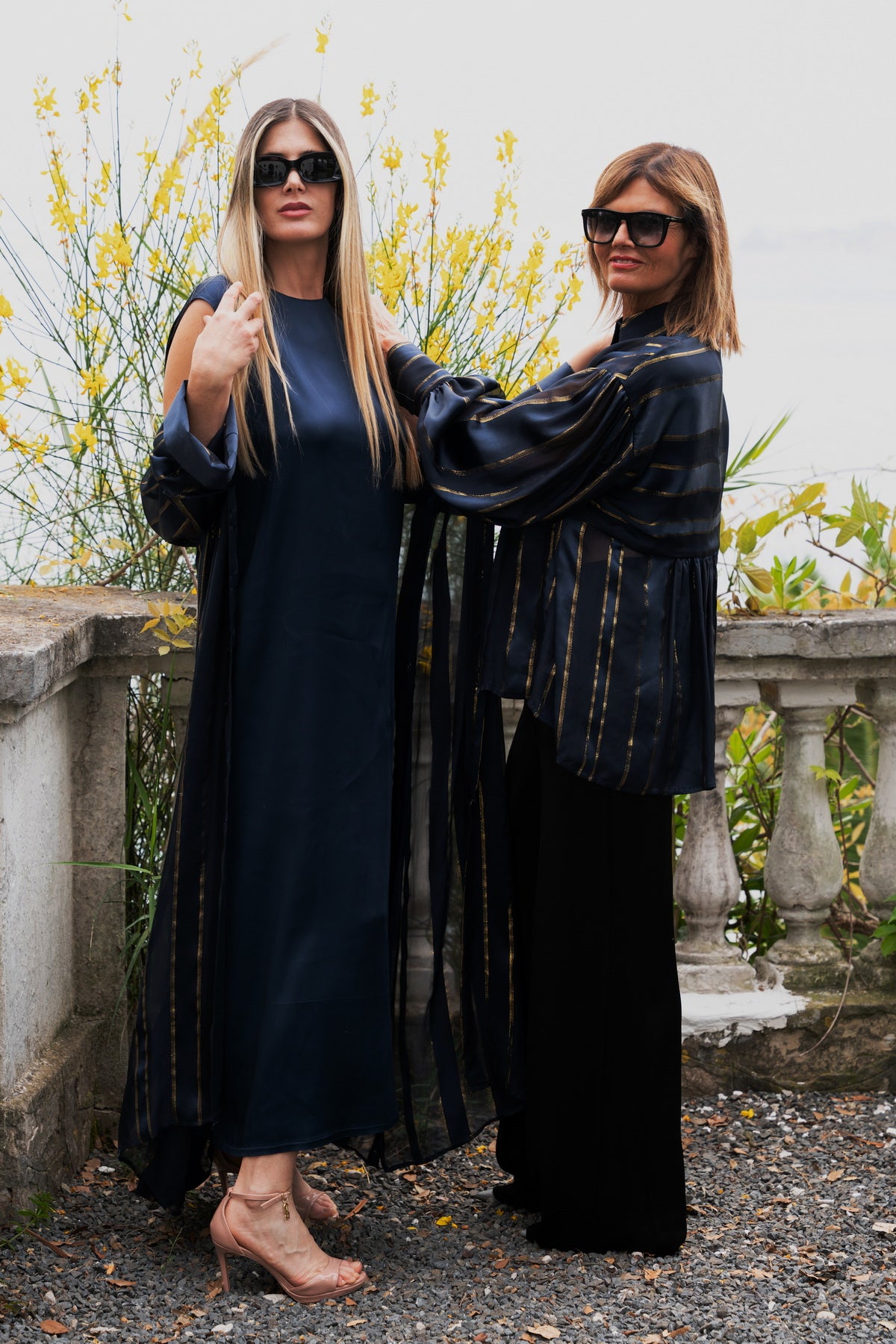 Camicia Ale in Raso di Seta blu