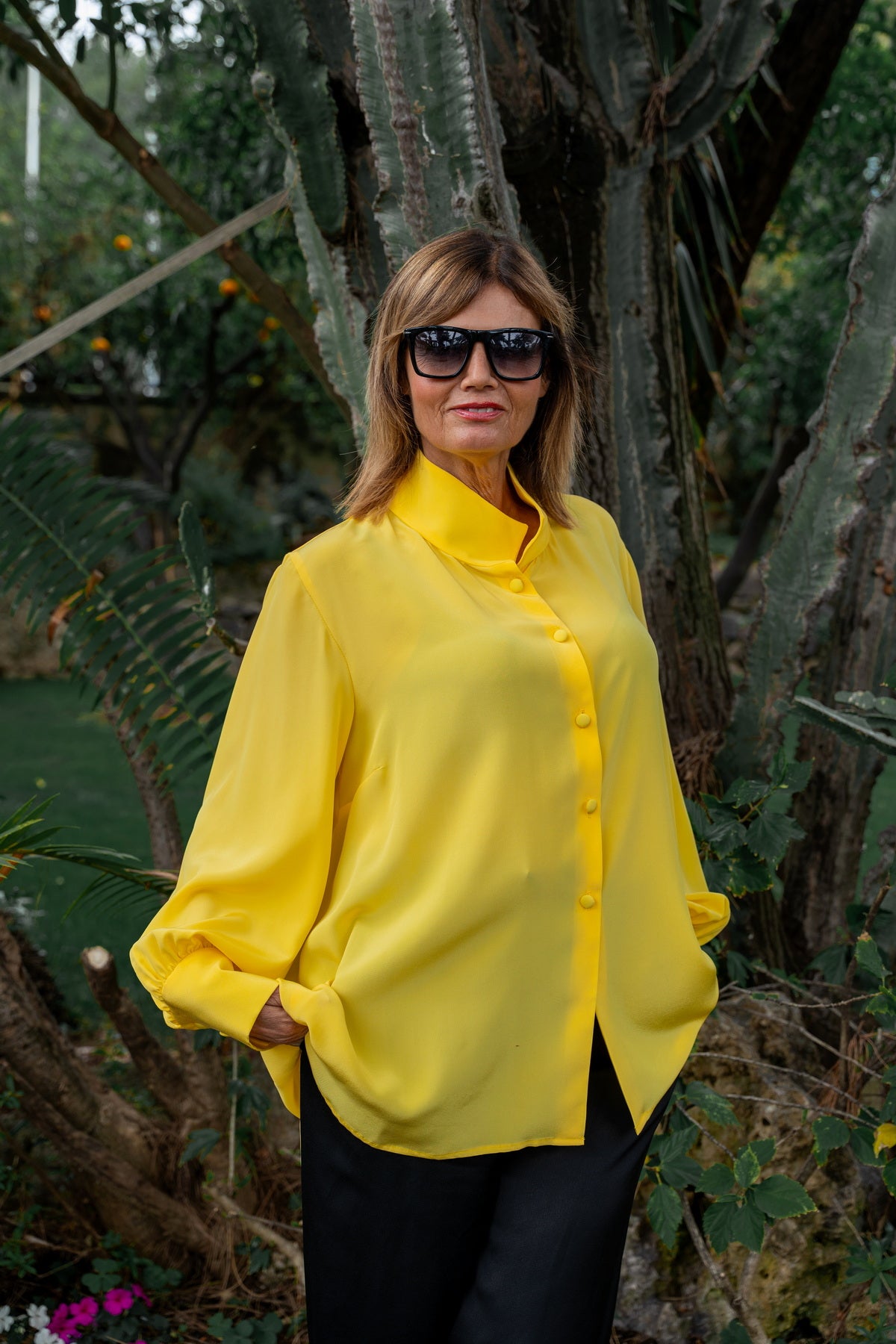Camicia Lunga in Seta Crepe de Chine