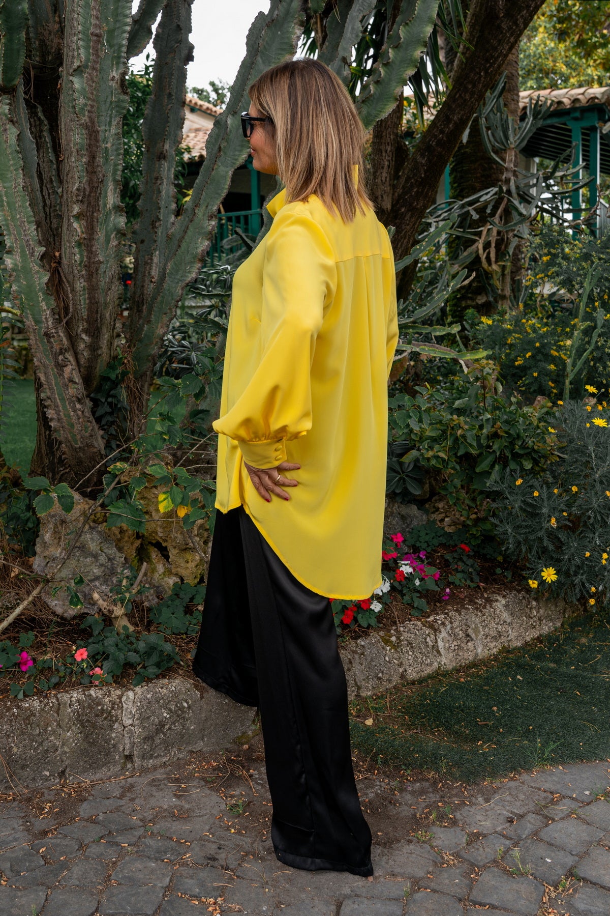 Camicia Lunga in Seta Crepe de Chine