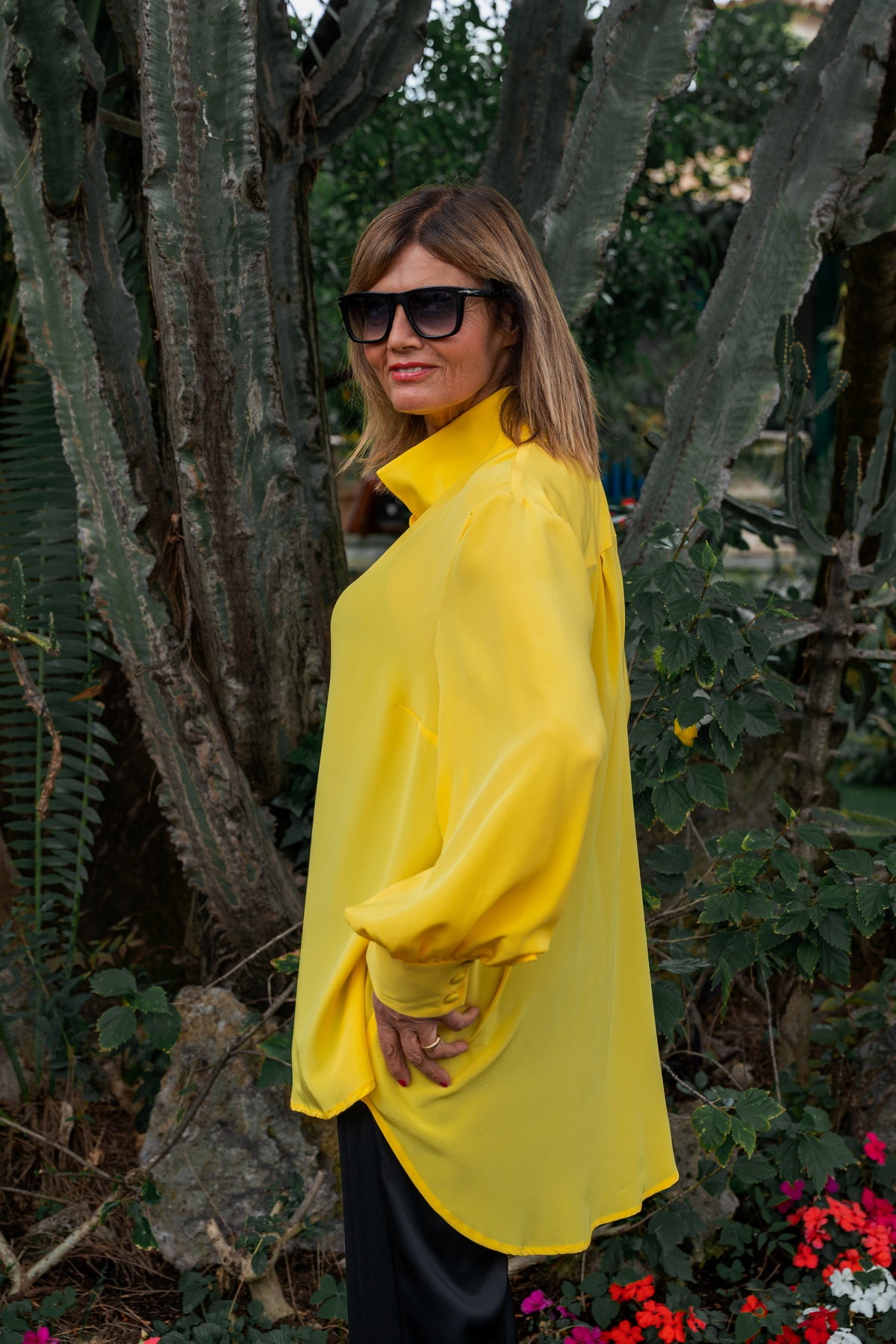 Camicia Lunga in Seta Crepe de Chine