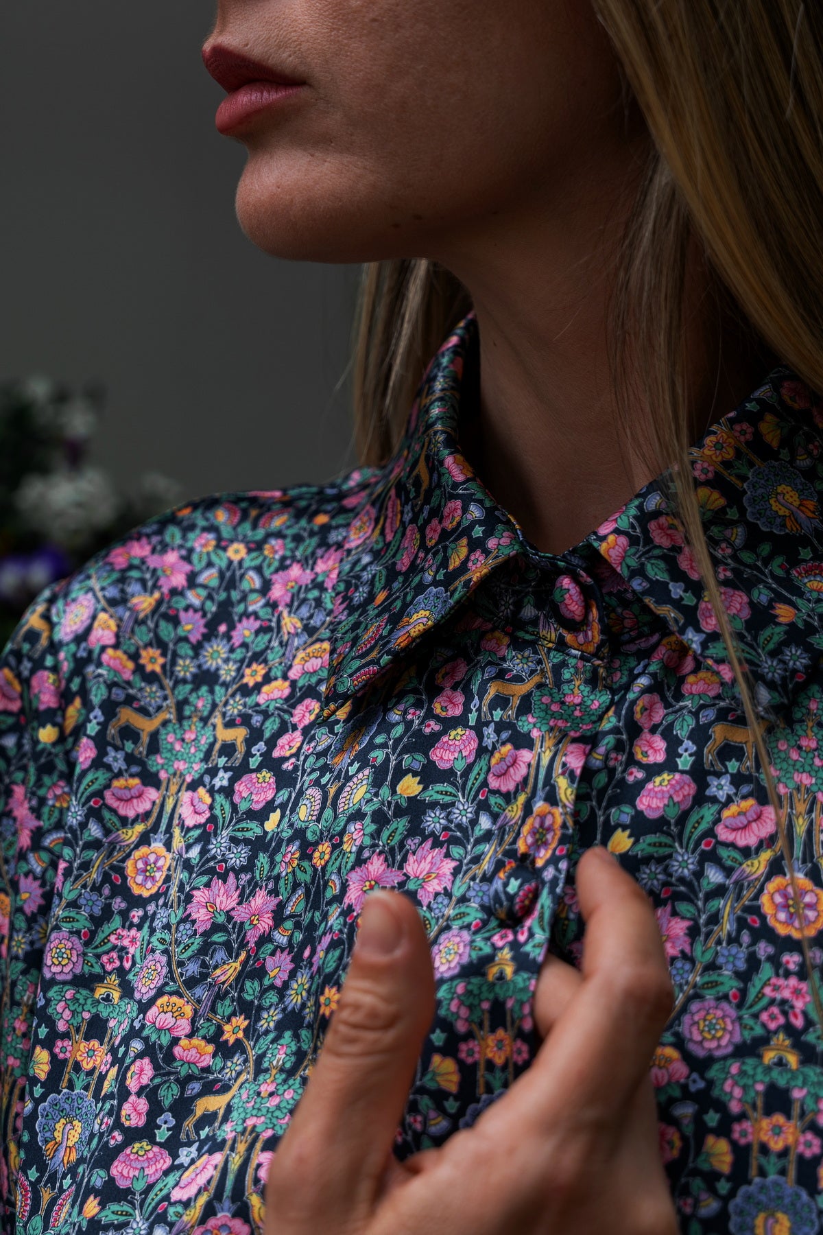 Camicia Elisabeth in Raso di Seta Liberty
