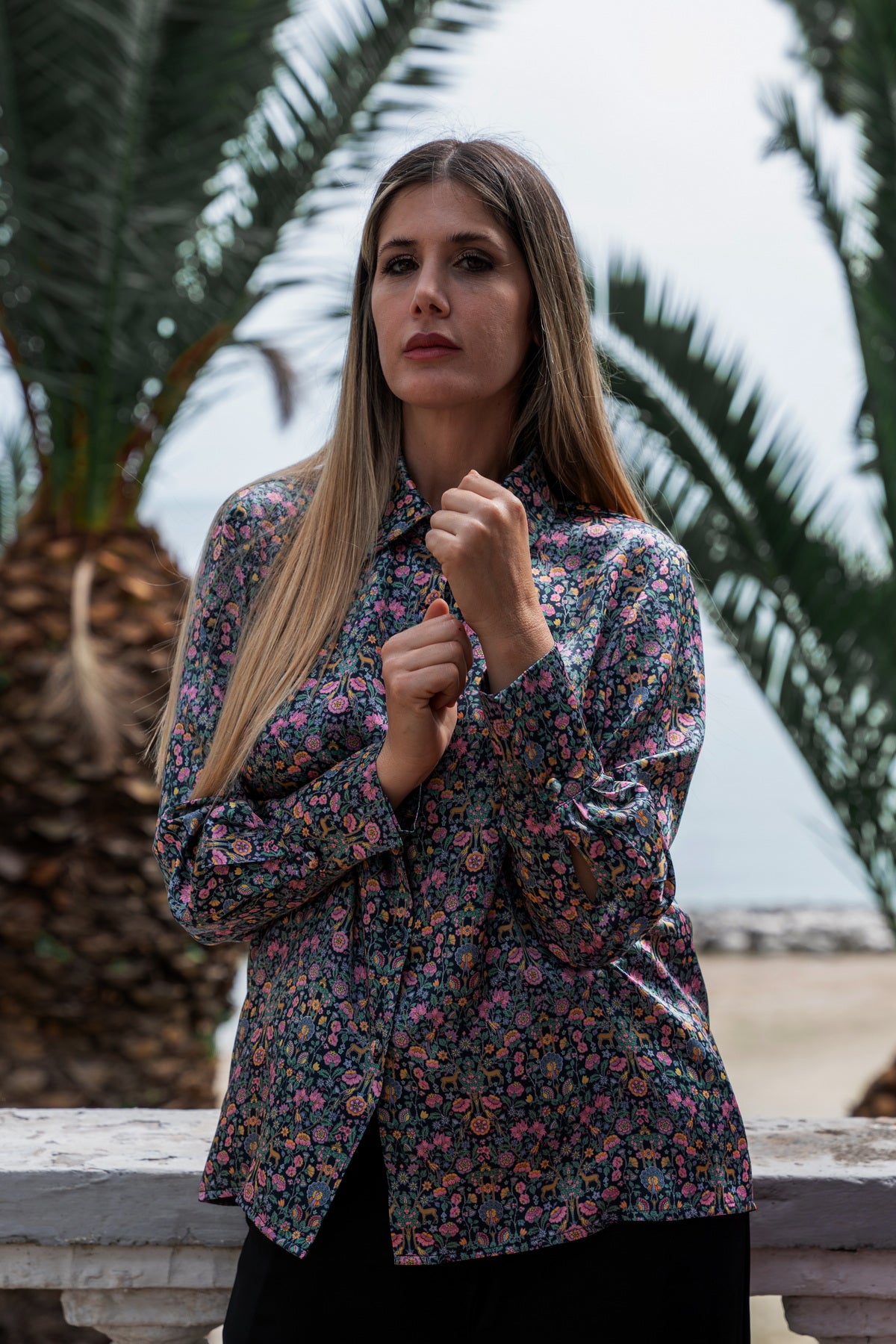 Camicia Elisabeth in Raso di Seta Liberty – Eleganza Made in Italy