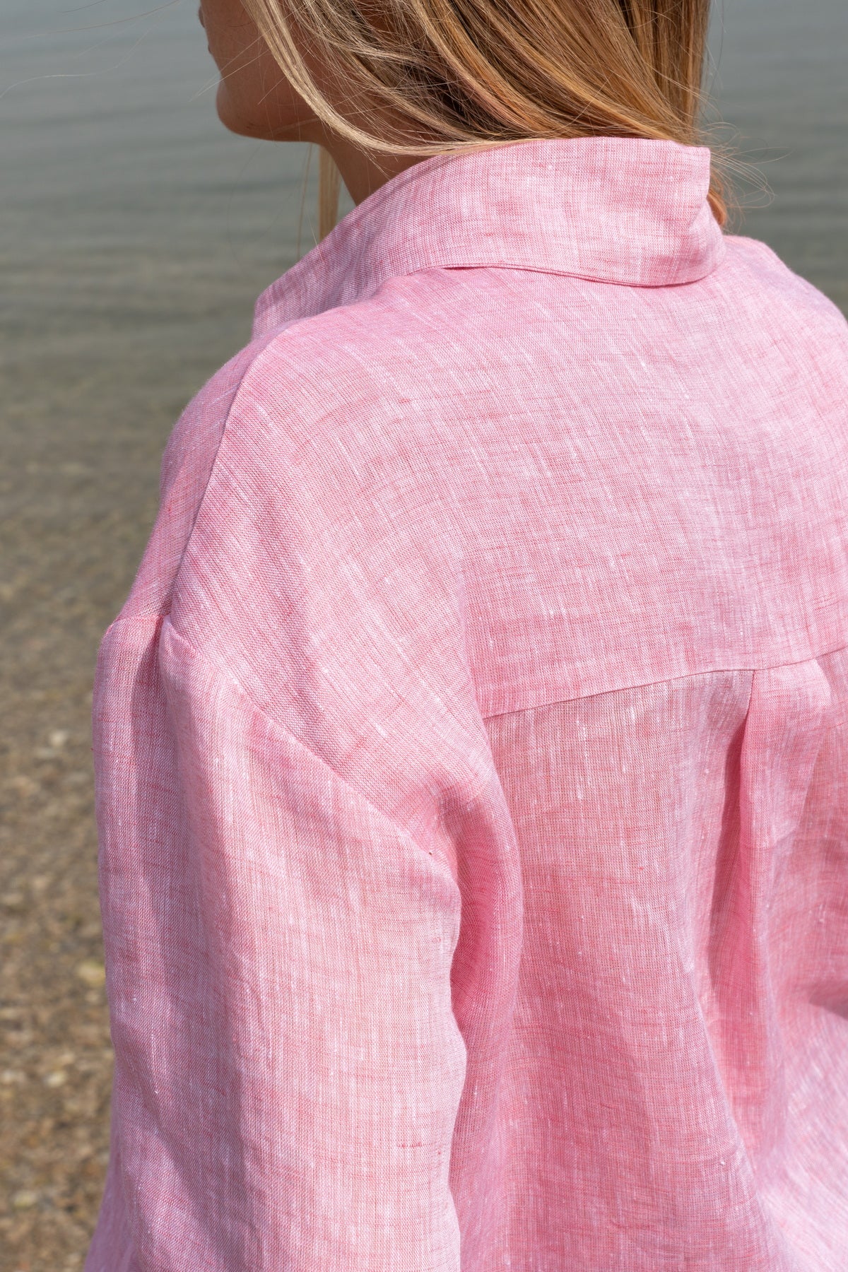 Camicia Capri in lino rosa