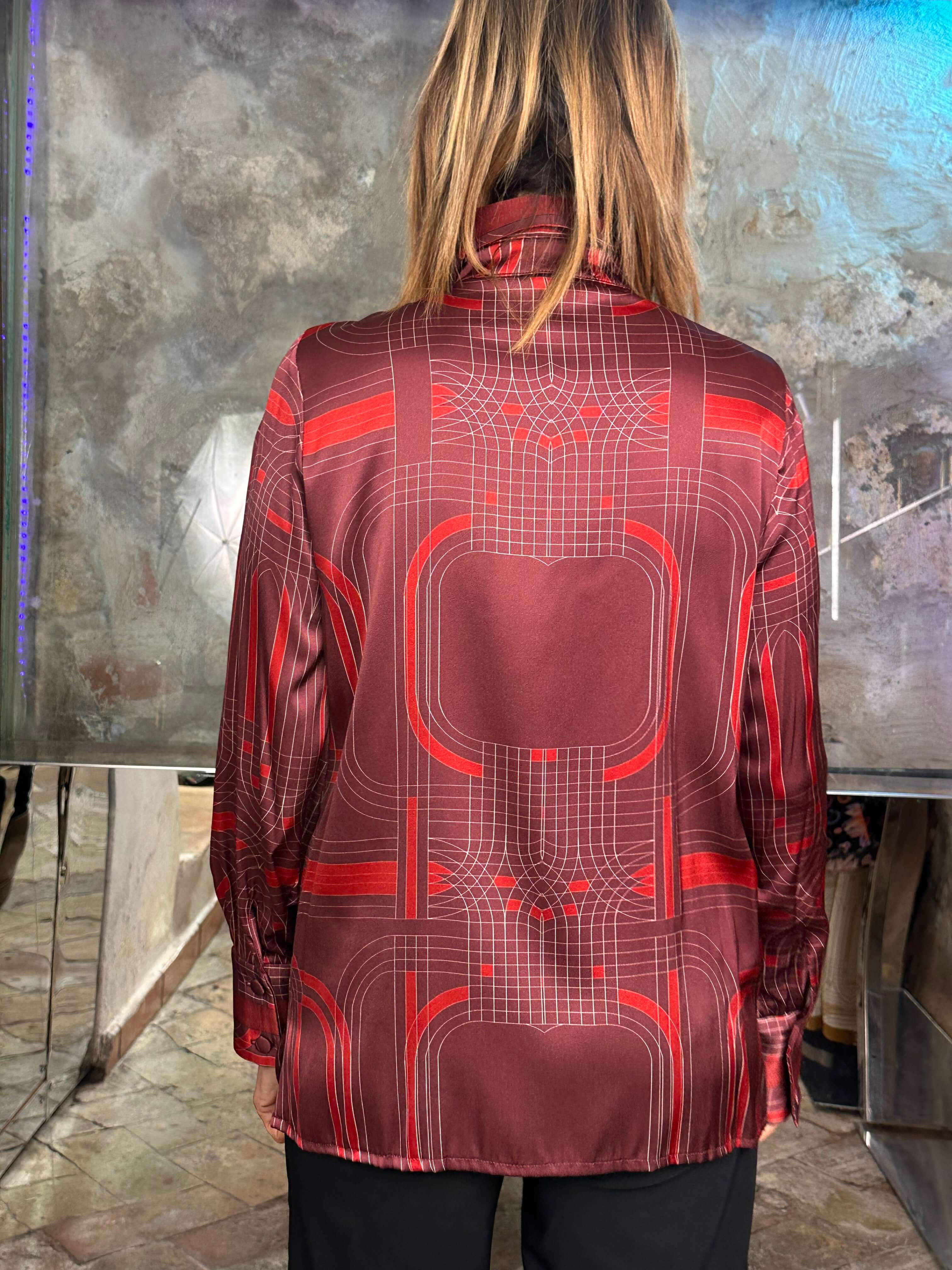 Camicia in raso di seta