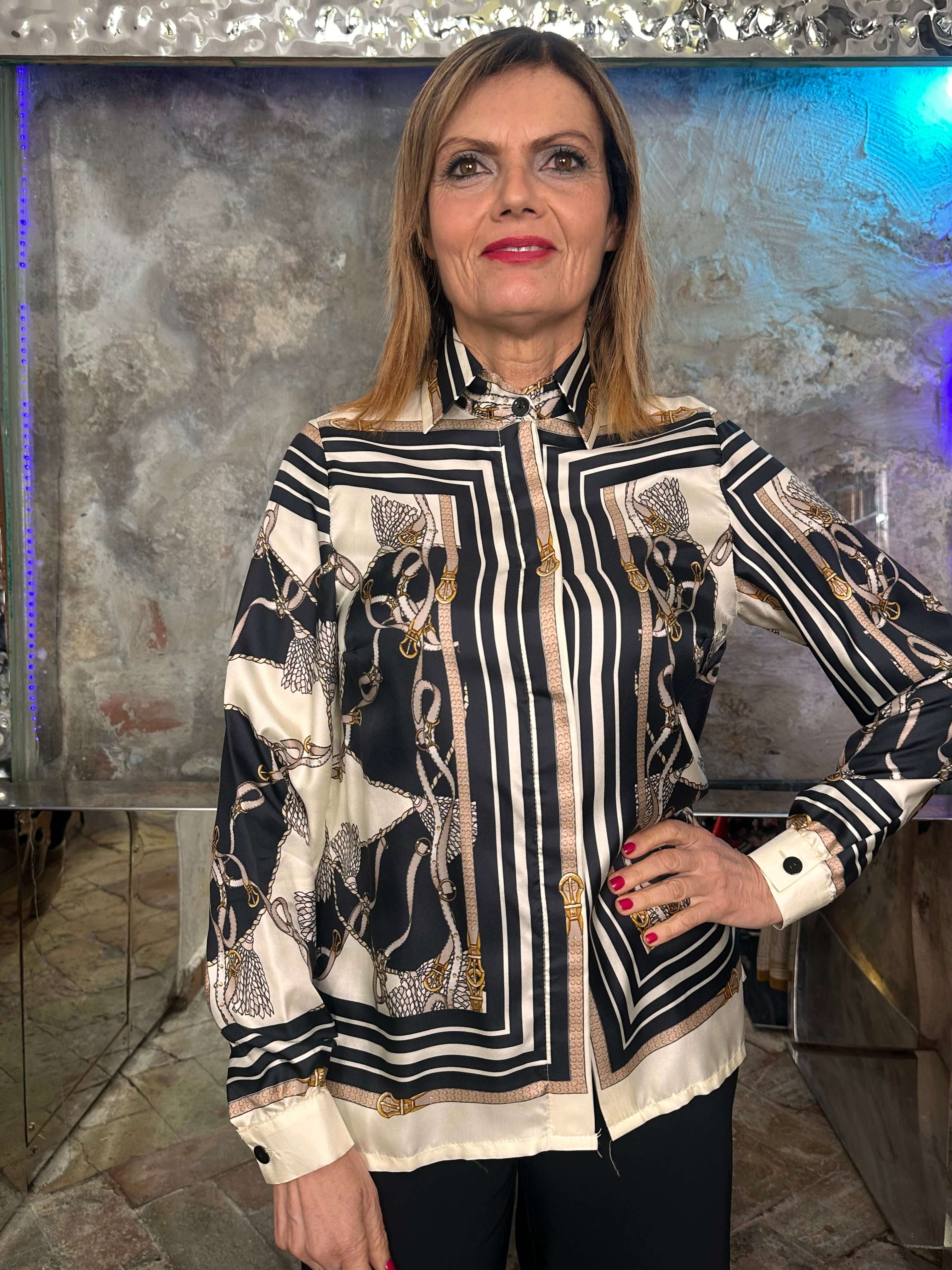 Camicia Elisabeth in raso di seta