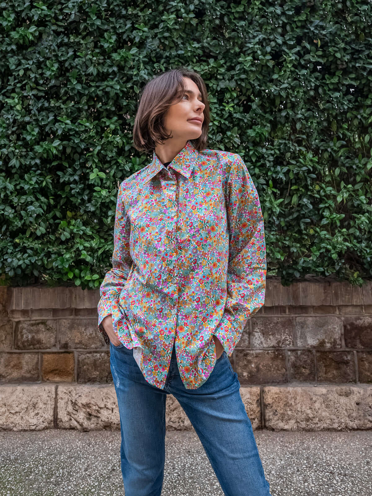 Camicia in Cotone Liberty — multicolor | Floralia