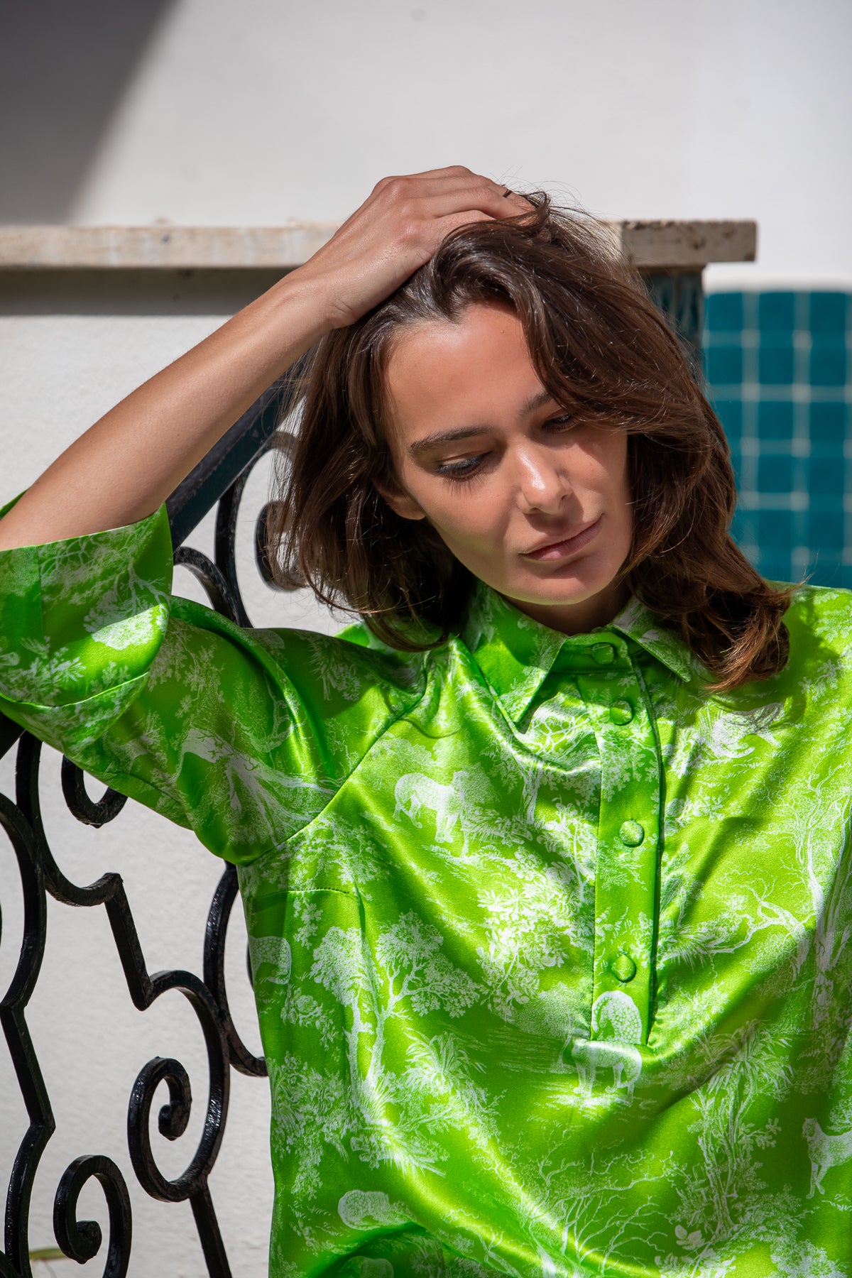Blusa Raffaella in raso di seta