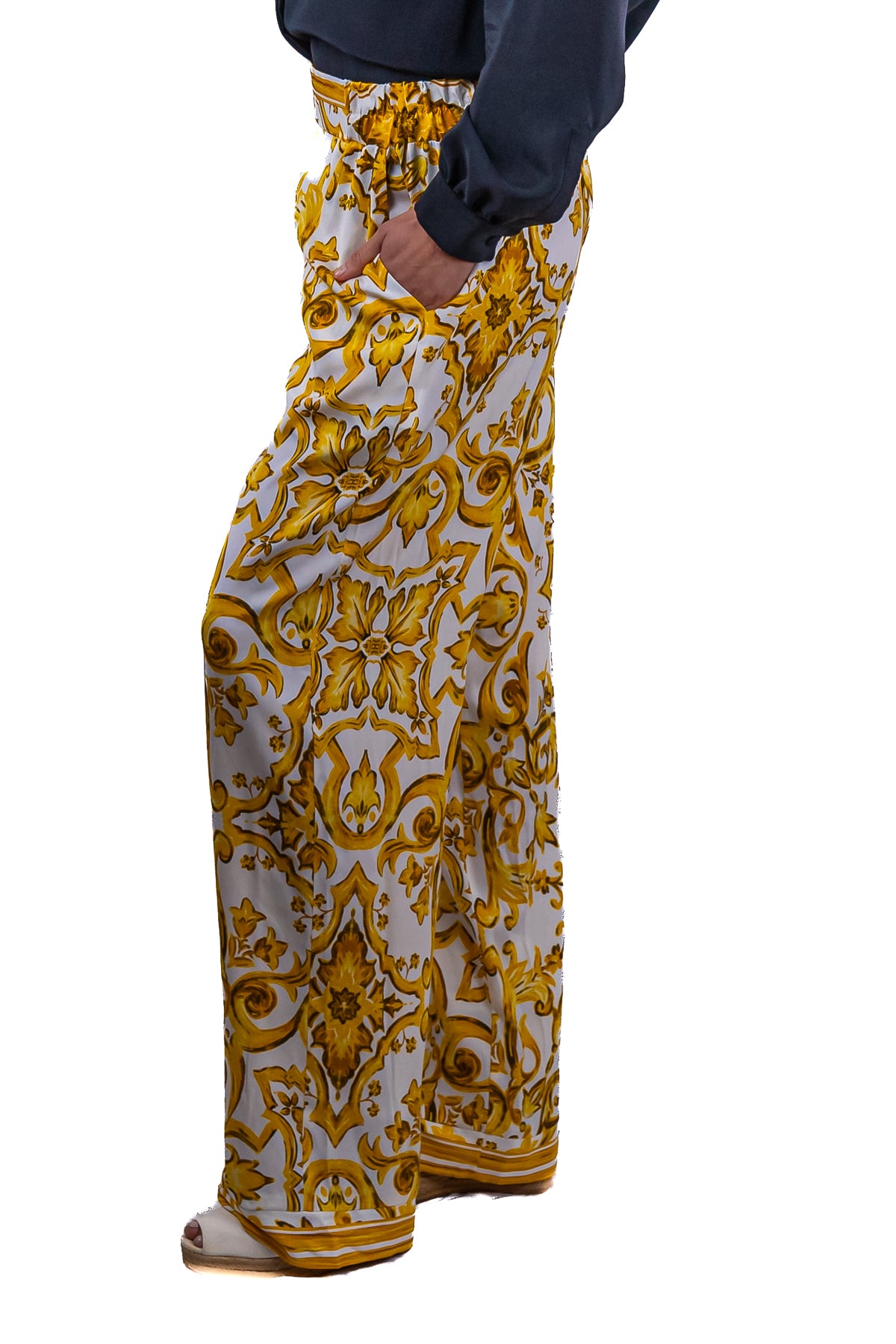 Pantalone Marlene in seta