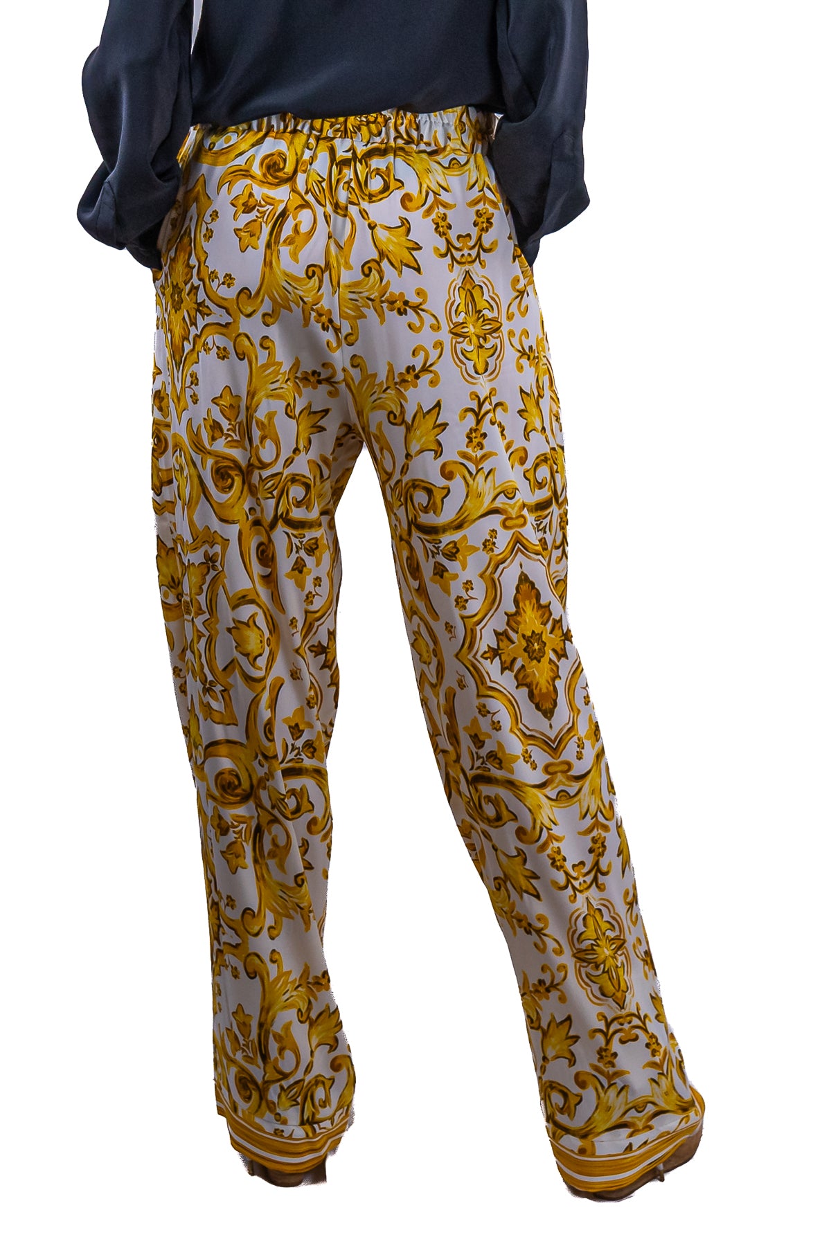 Pantalone Marlene in seta