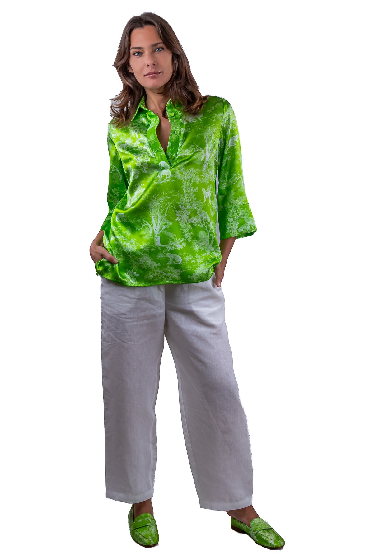 Blusa Raffaella in raso di seta