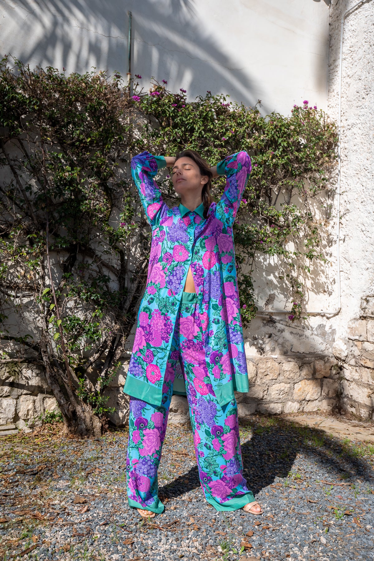 Pantalone Marlene in seta
