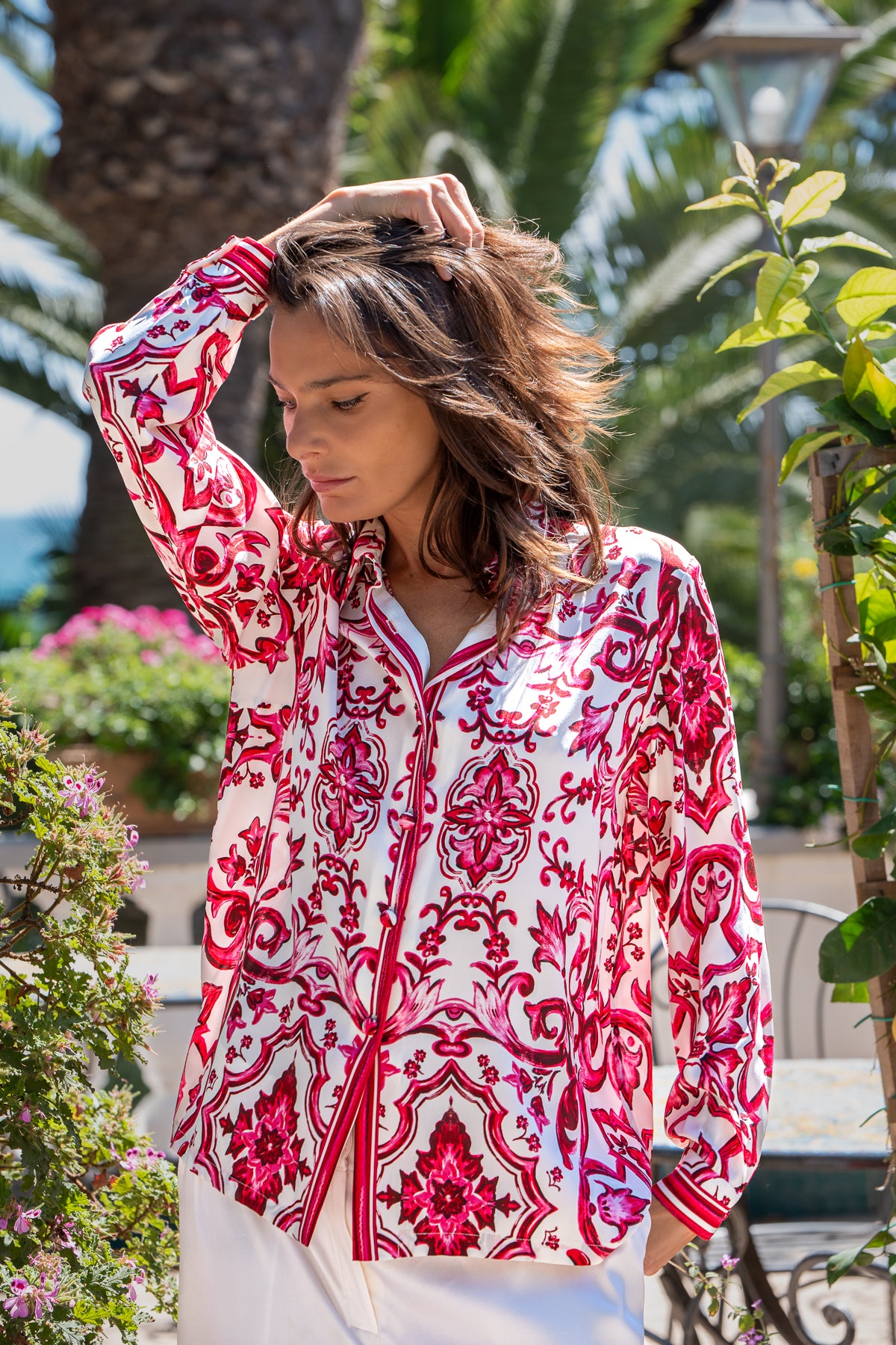Camicia  Elisabeth maniche lunghe Capri