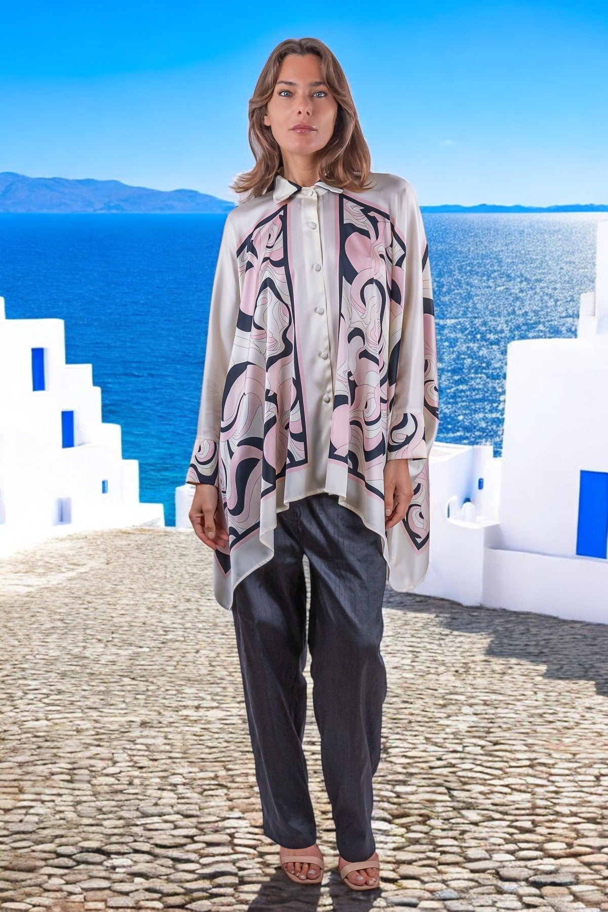 Camicia Kimono in seta