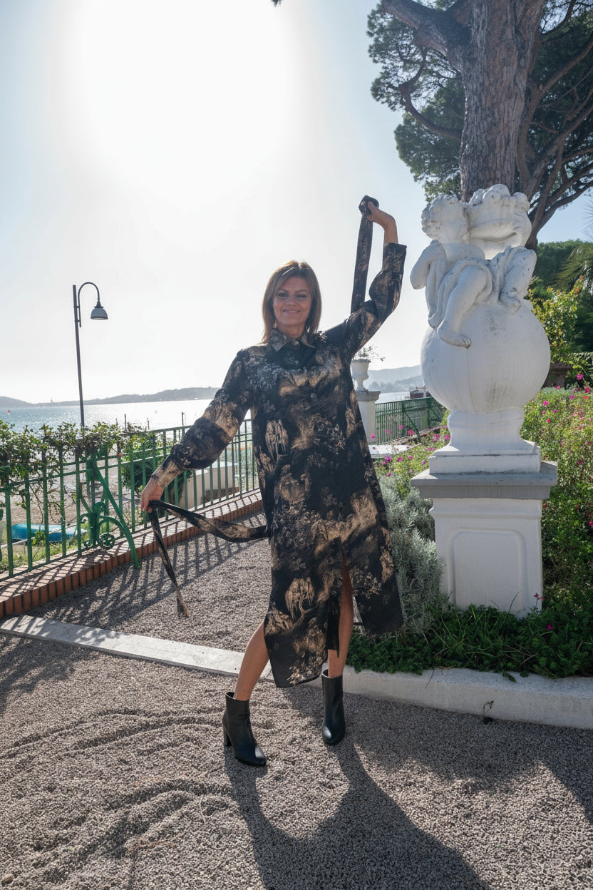 Chemisier Diana Oriente in nero