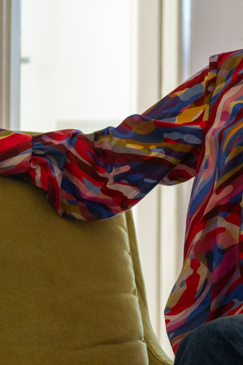 Blusa macchie di pittura