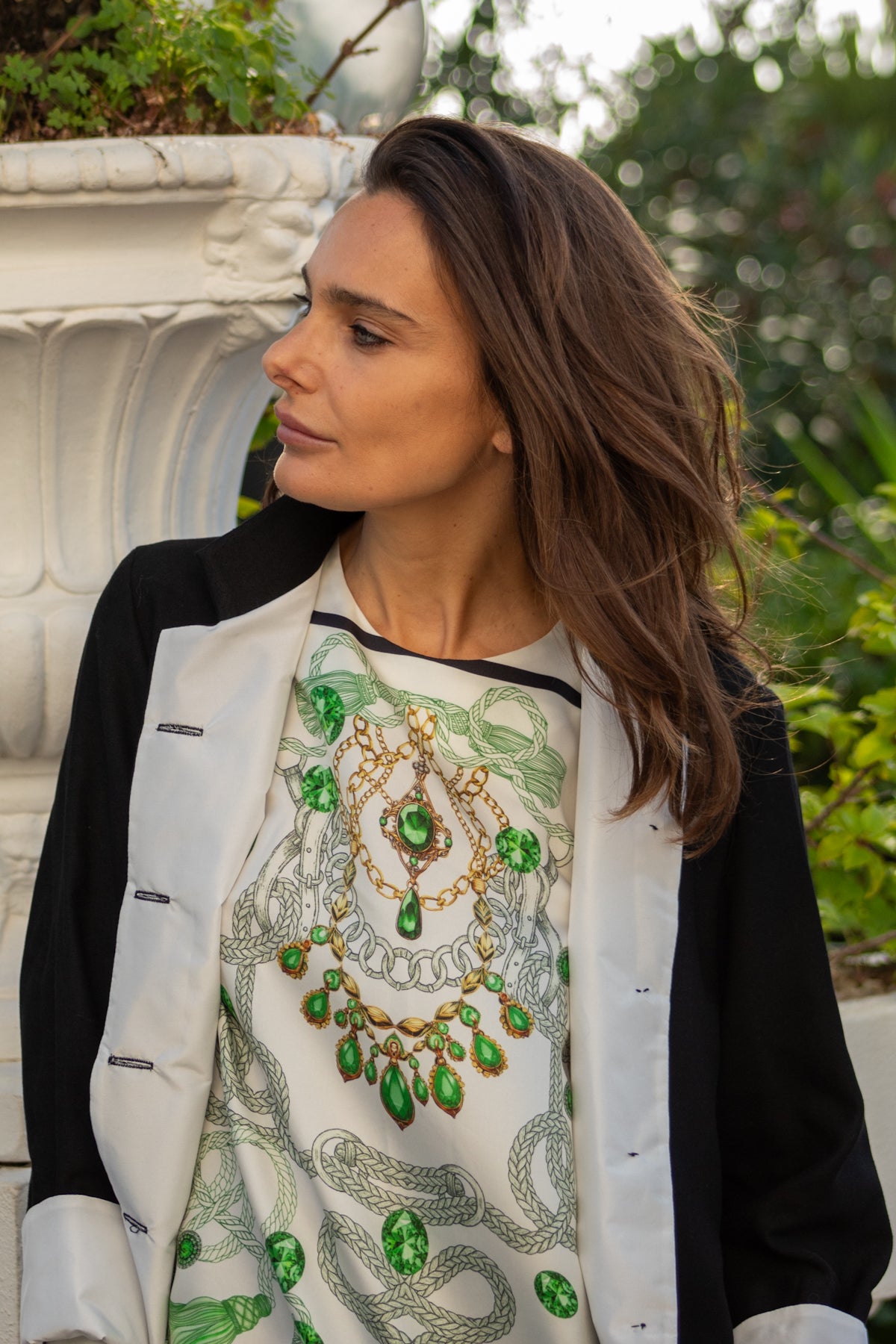 Pantalone in lana nera