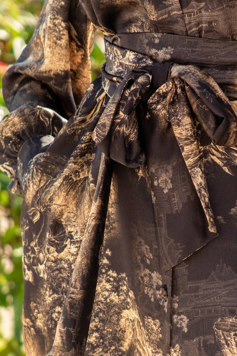 Chemisier Diana Oriente in nero