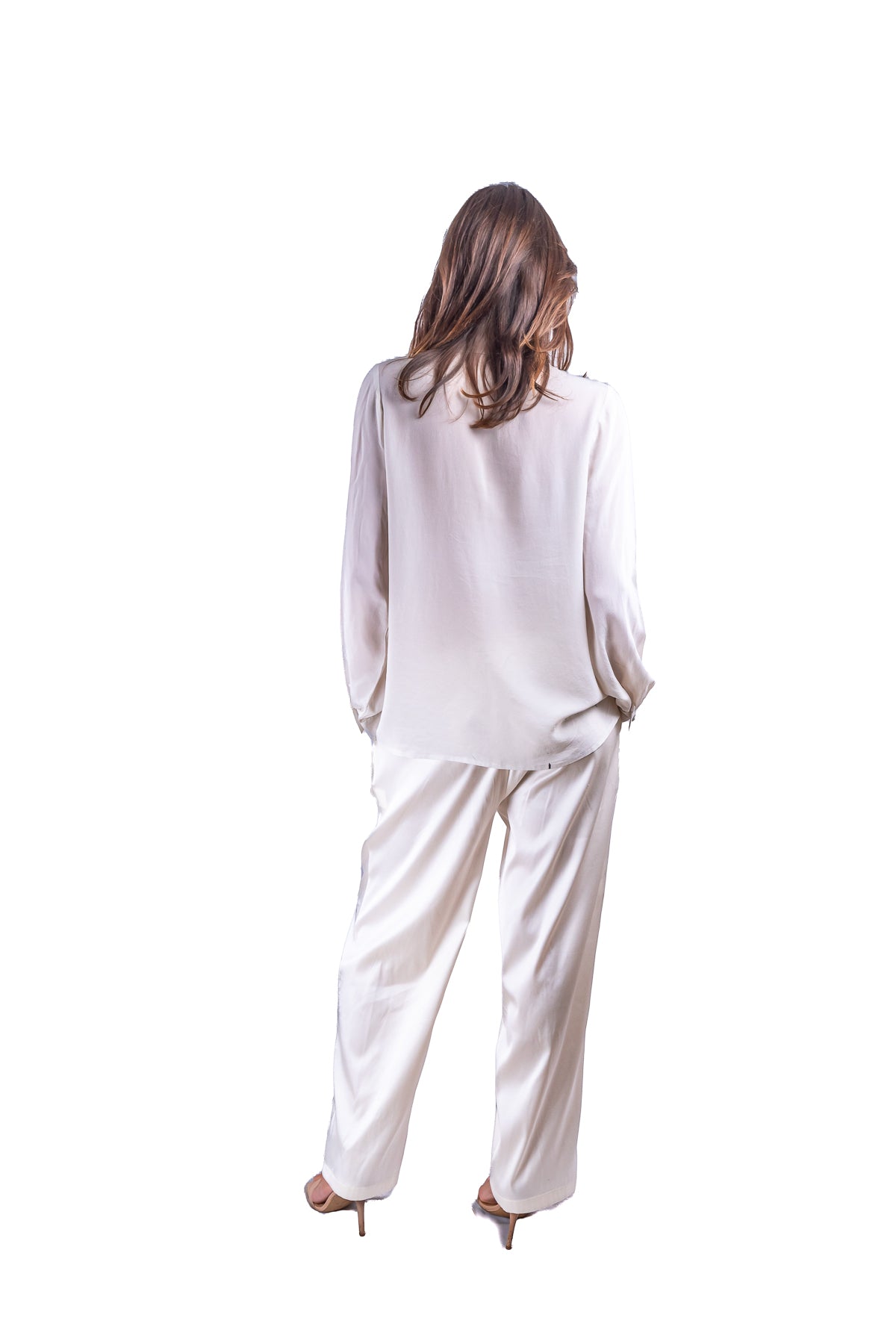 Camicia Elisabeth: Eleganza Senza Tempo in tinta unita crepe de chine